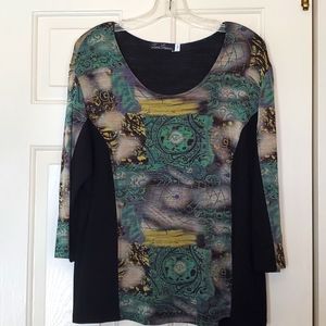 TRAVEL ELEGANCE 90% VISCOSE, 10% SPANDEX, TOP SIZE 1X